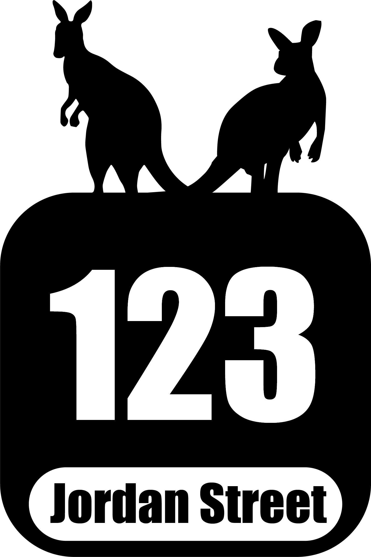 Custom Bin Sticker Street Name Number Wheelie Garbage Rubbish Vinyl Decal